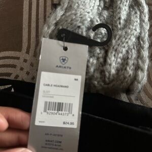 Aria Gray Cable Knit Headband